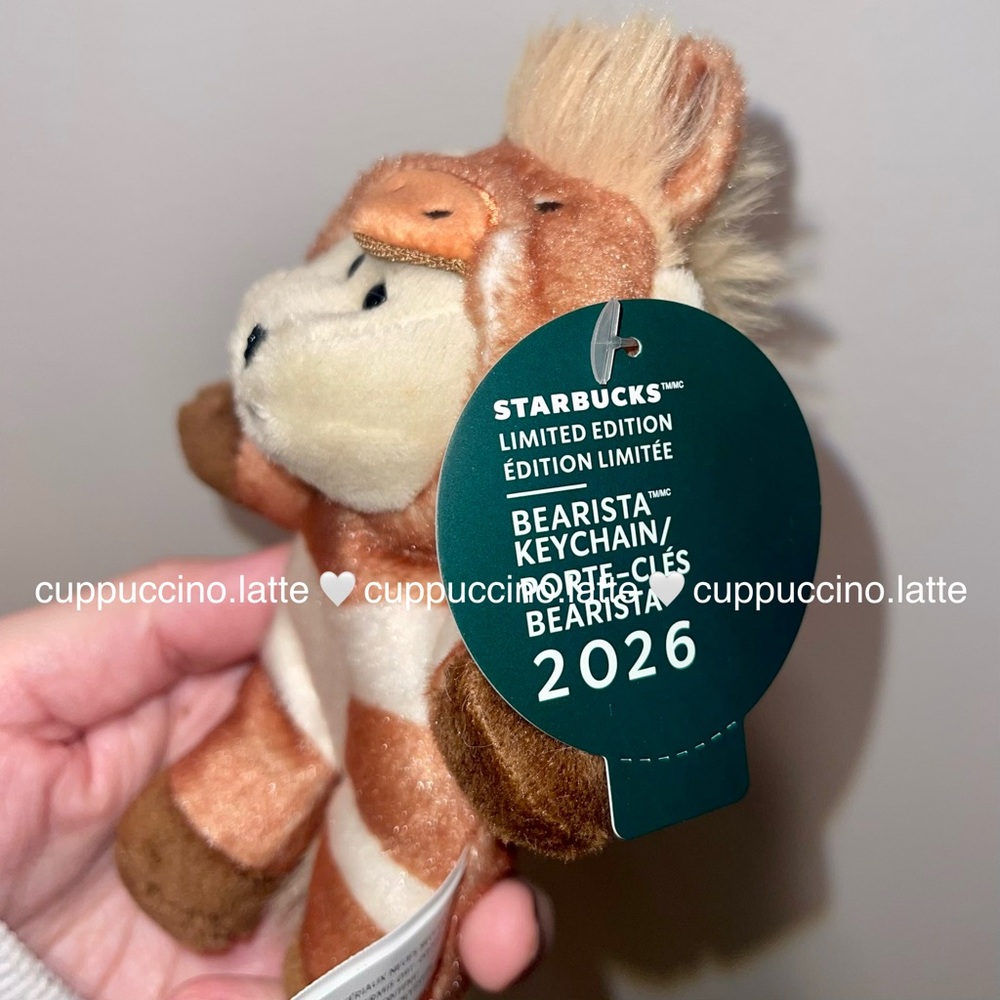 🐴NWT❤️Starbucks 2026 Lunar Year of the Horse Bearista Bear Plush Keychain - Picture 9 of 13